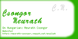 csongor meurath business card